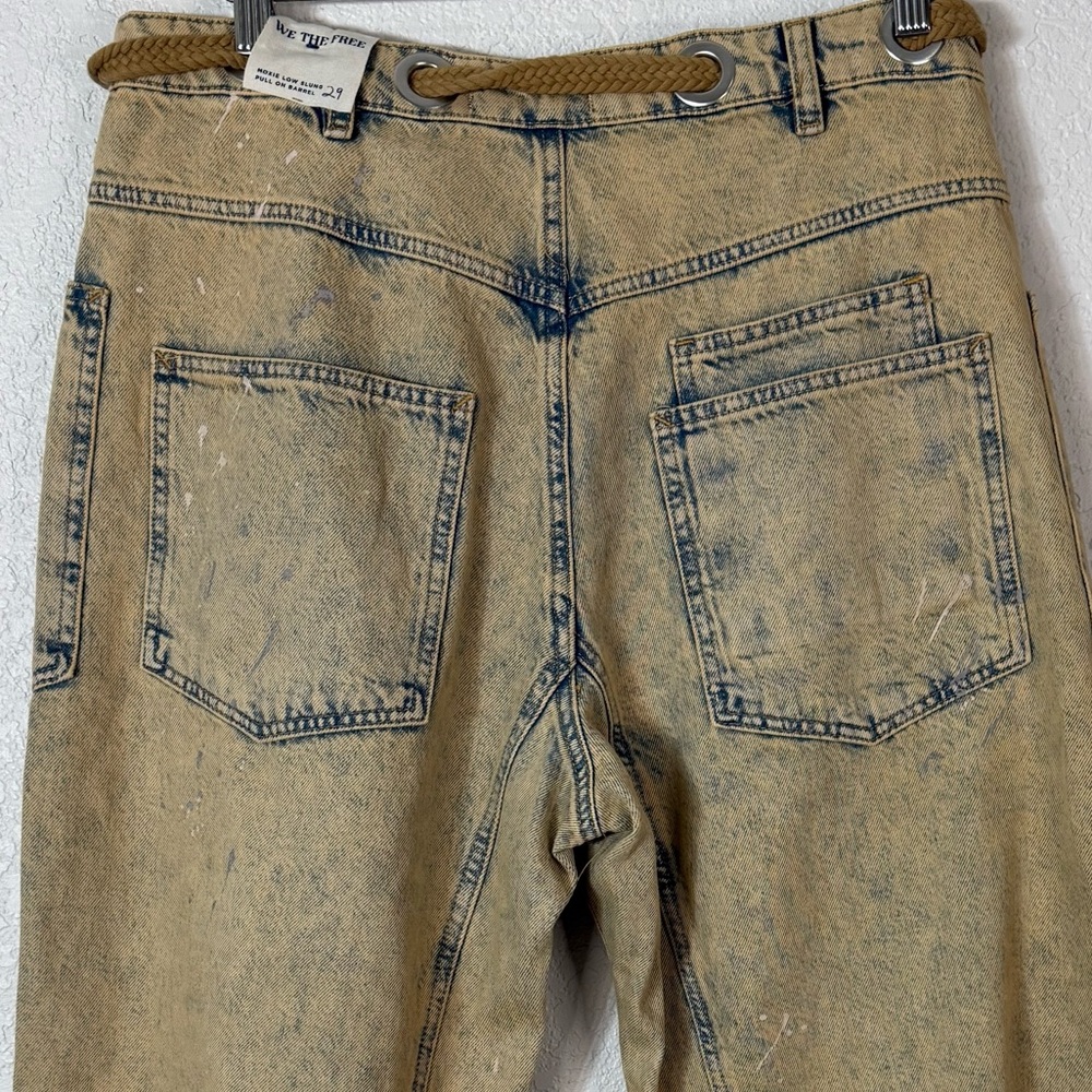 NWT Free People Moxie Low Slung Pull on Barrel Pants Bohemian Boho Gypsy Casual - Picture 4 of 8